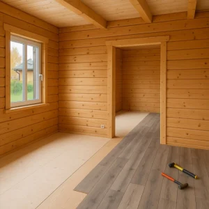 дом из бруса после усадки