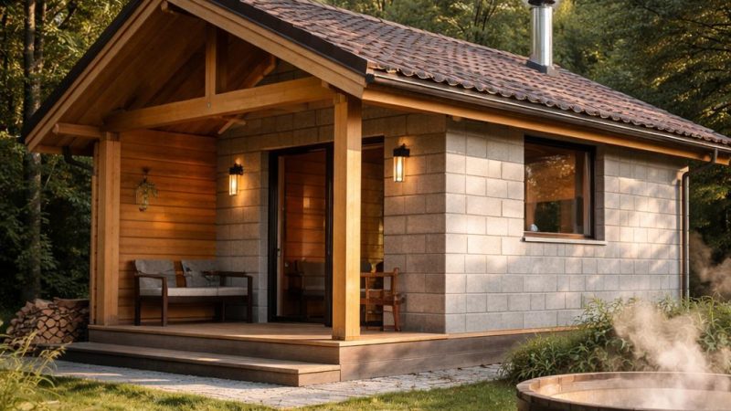 Баня из блоков газобетона: особенности и преимущества