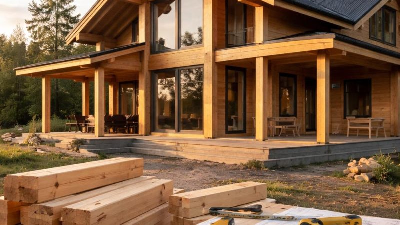 Дома из клееного бруса: что это за формат и как он применяется на практике