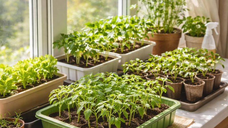 Как разместить рассаду на окне: оптимальные условия для роста