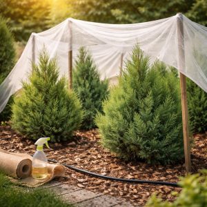 как защитить можжевельник от ожогов