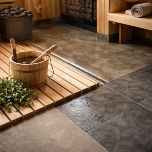 пол в парилке бани