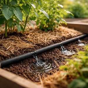 полив внутри грядки