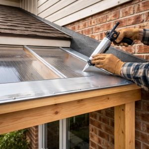 примыкание крыши веранды к дому