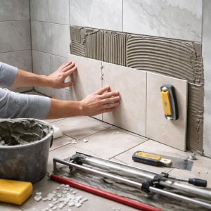 укладка плитки в ванной комнате