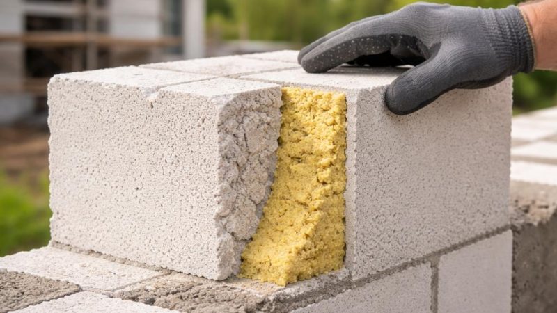 Блок с утеплителем в стене: как он влияет на тепло, влагу и долговечность дома