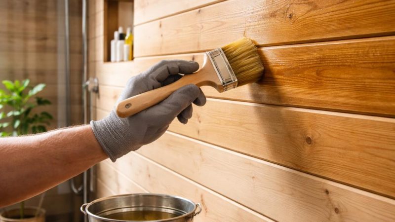 Чем обработать деревянные стены в ванной, чтобы они не темнели, не коробились и не пахли сыростью