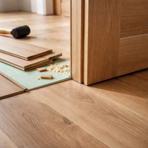 что сначала двери или ламинат