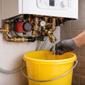 как слить воду с котла бакси