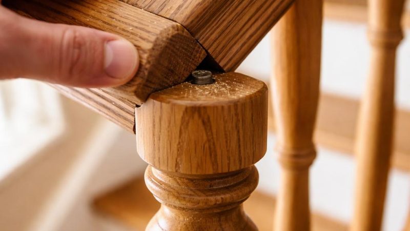 Крепление перил к деревянным балясинам: от чего зависит жёсткость и долговечность узла