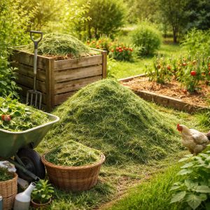 куда девать скошенную траву на даче