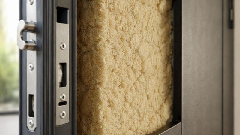 Минеральная плита внутри двери: в каких условиях она работает, а в каких создаёт проблемы