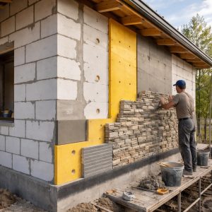 наружная отделка газобетона