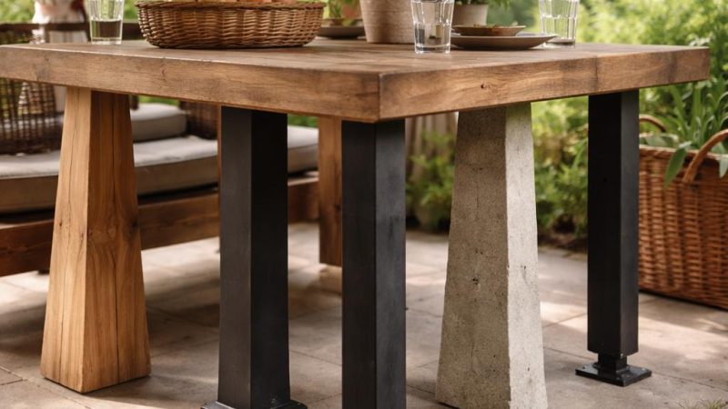 Как правильно выбрать ножки для стола в беседку