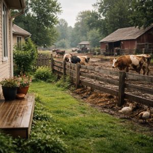скот в деревне