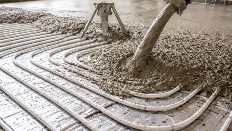 Стяжка с трубами отопления по полу: все, что нужно знать