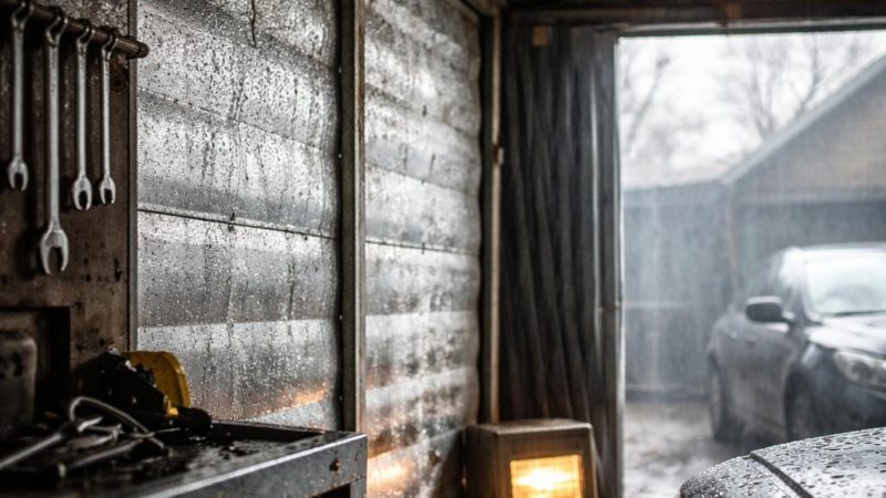Утепление железного гаража, когда внутри холодно и сыро даже без сильных морозов