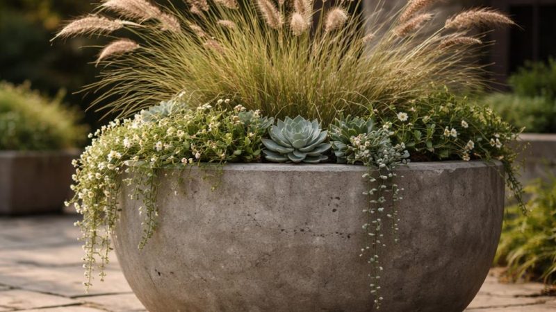 Вазон для цветов из цемента: свойства, применение и практические ограничения